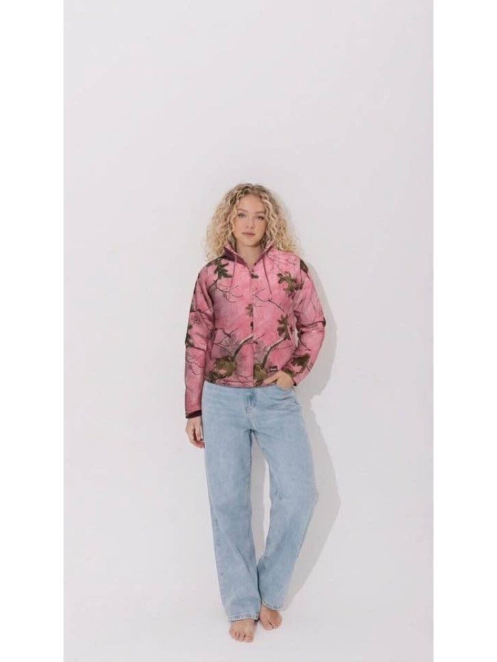 Women's Berne® Outdoor XL Pink Realtree AP Camo Sherpa Lined Insulated Hooded Ja - Picture 5 of 8